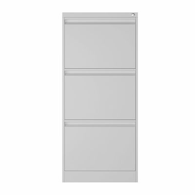 Büyük Depolama Alanı 3 Çekmeceli Yan Dosya Dolabı Metal Açık Gri