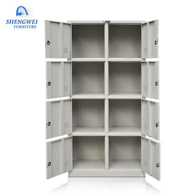 Dikey Su Geçirmez Sekiz Kapılı Metal Depo Dolabı