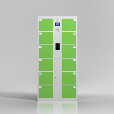 Süpermarket 12 Kapılı Parmak İzi Kilidi Barkod Elektronik Depo Dolabı