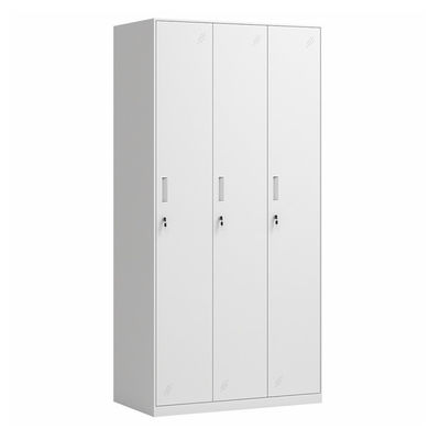 Yanal 3 Kapılı Çelik Yatak Odası Dolap Soyunma Odası İçin Metal Depo Dolabı