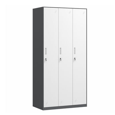 Yanal 3 Kapılı Çelik Yatak Odası Dolap Soyunma Odası İçin Metal Depo Dolabı