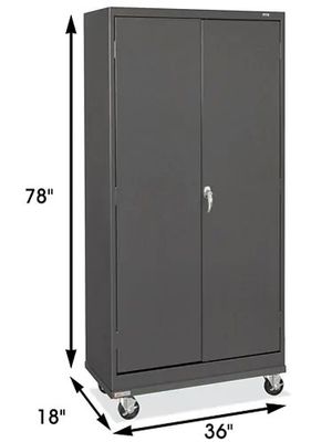 Çift Kapılı Demonte Metal Ayarlı Tekerli Raf