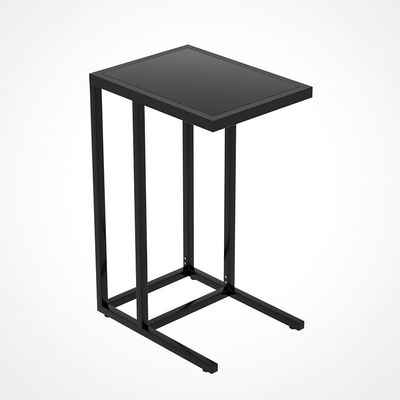 Kanepe Tarafı Sağlam 650mm Yükseklik Siyah Metal Çerçeve Sehpa