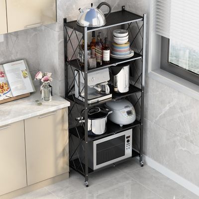 Dolap Depolama Metal Katlanabilir 5 Katmanlı Ağır Hizmet Tipi Raf Rafı