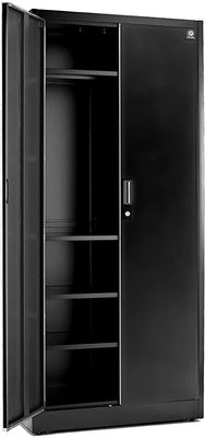 Garaj Ofisi için 4 Ayarlanabilir Raf Metal Raf Dolabı Metal Yardımcı Dolabı